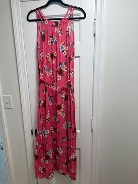 Pink Floral Maxi Dress -